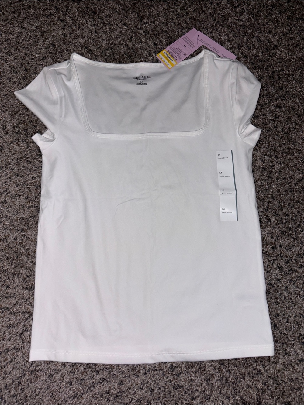 Wild Fable White Square Neck Tee & Light Blue Halter Tank Set - Picture 2 of 11